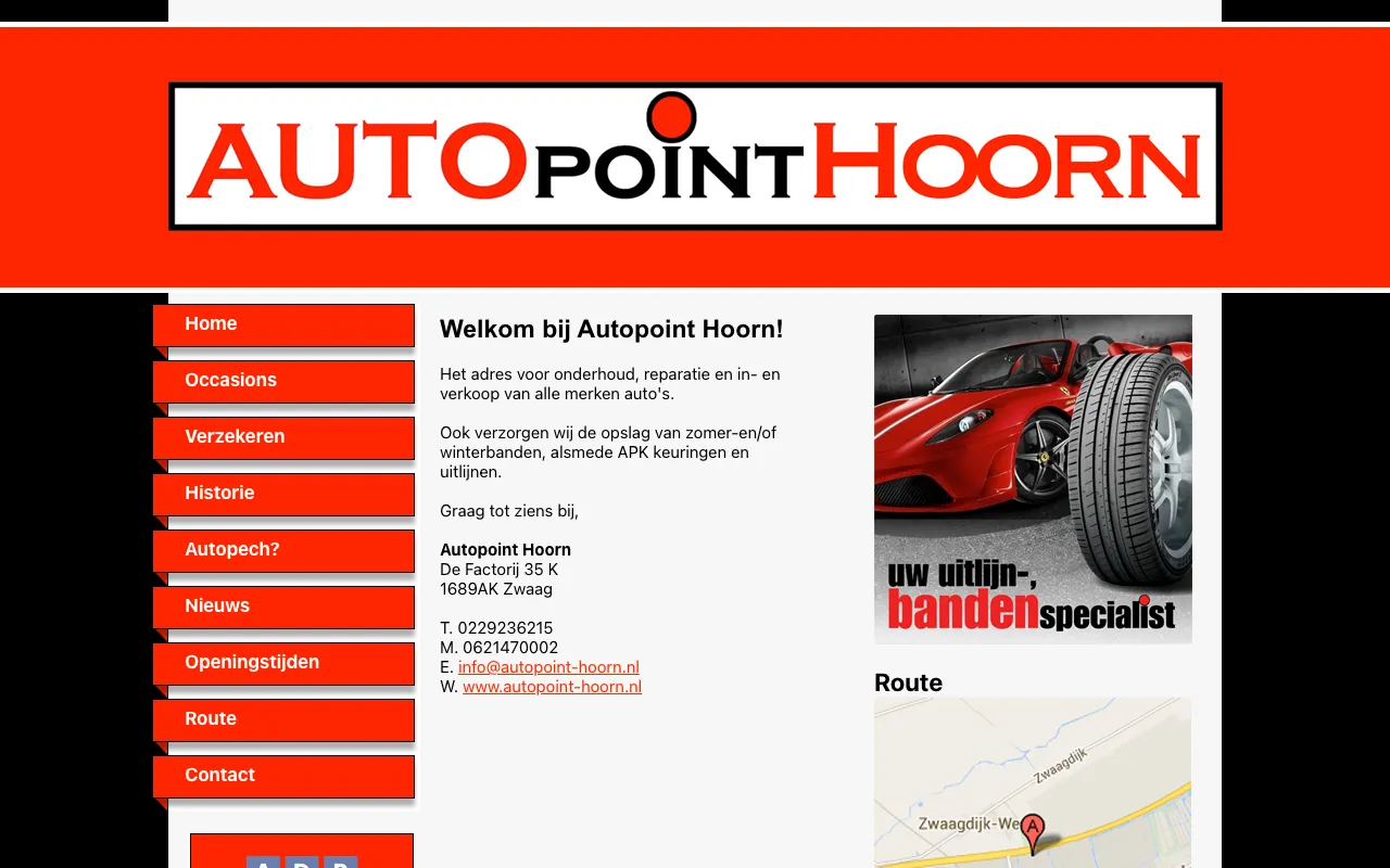 Autopoint Hoorn: the old website